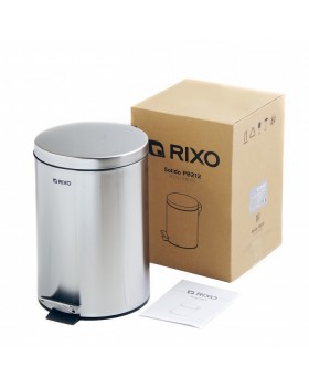 Кошик для сміття Rixo Solido PB212S 12 л з педаллю сталь матова внутрішній пластиковий контейнер-foto7