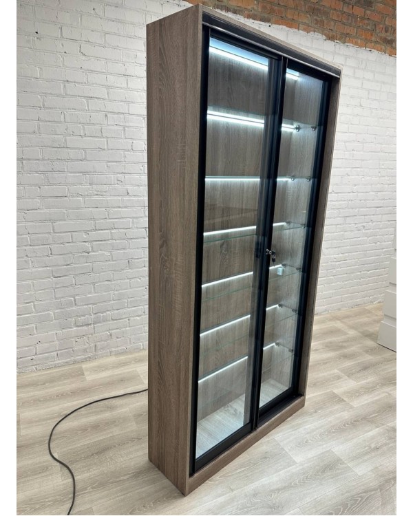 Витрина для салона и кабинета косметолога ВИТ-01 стеклянные полочки с LED-подсветкой Витрина для салона и кабинета косметолога ВИТ-01 стеклянные полочки с LED-подсветкой