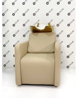 Мойка для парикмахерского зала салона красоты Polo Lux Gold VM2039 в обивке оттенка Sofitel 21-foto3