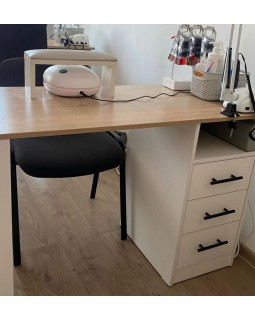 Маникюрный стол SV03-25 (110×50×74 см) однотумбовый стол мастера для салона красоты-foto5