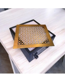 Манікюрна витяжка настільна SV7 PRO корпус чорний решітка Gold-foto3