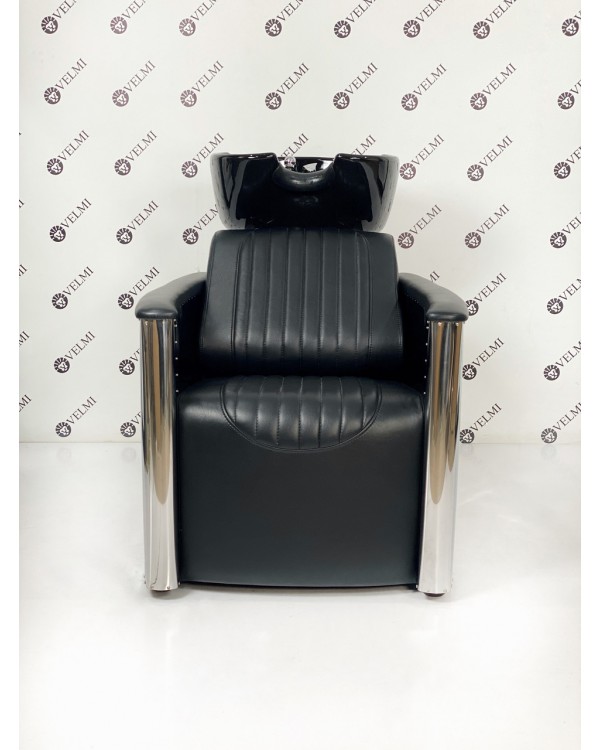 Перукарська мийка Infinity Lux Black крісло-мийка для перукарської зали VM2021*