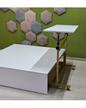 Столик косметологічний STU_BR* мобільний для роботи з реклайнером-foto7