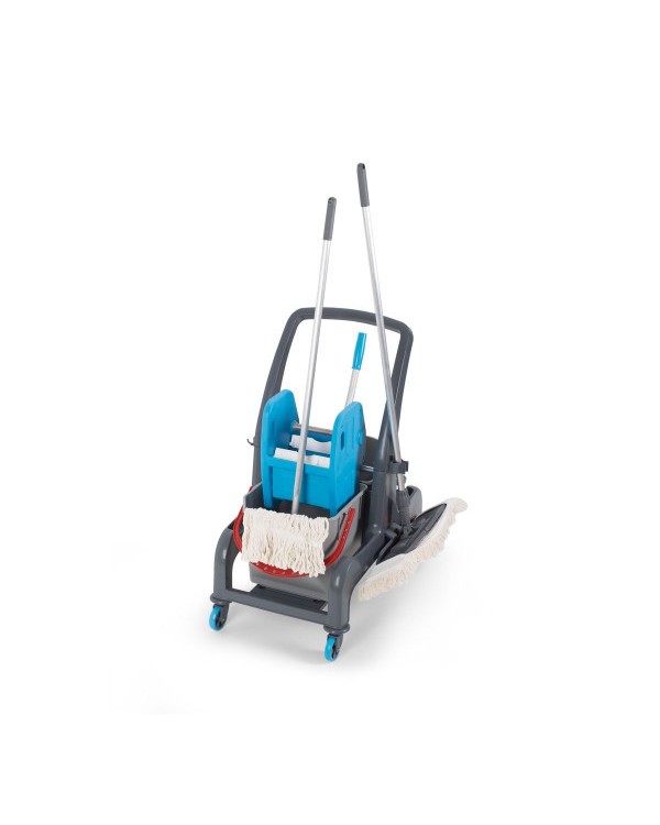 Візок для вологого прибирання Procart JET 720S з двома відрами та віджимом для швабри Візок для вологого прибирання Procart JET 720S з двома відрами та віджимом для швабри