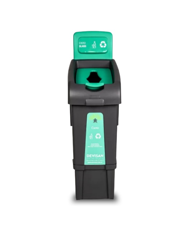 Контейнер для сортування сміття 80 л Fantom "СКЛО"