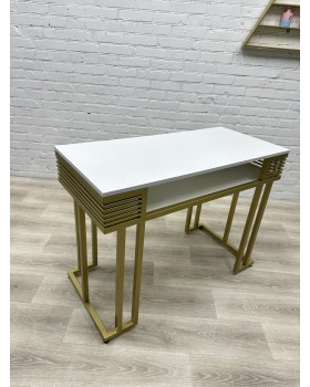Маникюрный стол PREMIUM-09 с металлическим каркасом и полкой для мастера маникюра-foto6