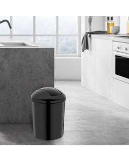 Мусорная корзина с крышкой-бабочкой Rulopak 15 л черная-foto3