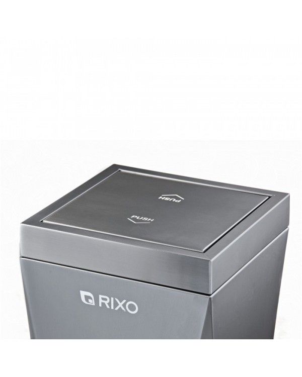 Металева урна для сміття Rixo Solido WB060G Black 60 л з внутрішнім знімним відром Металева урна для сміття Rixo Solido WB060G Black 60 л з внутрішнім знімним відром