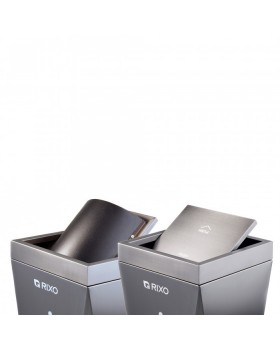 Металева урна для сміття Rixo Solido WB060G Black 60 л з внутрішнім знімним відром-foto6