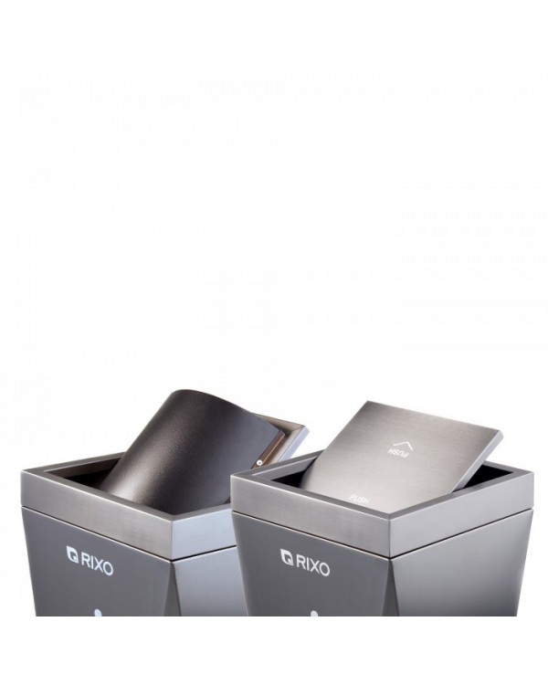 Металева урна для сміття Rixo Solido WB060G Black 60 л з внутрішнім знімним відром Металева урна для сміття Rixo Solido WB060G Black 60 л з внутрішнім знімним відром