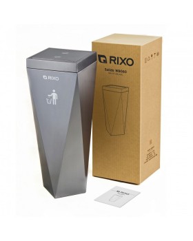 Металева урна для сміття Rixo Solido WB060G Black 60 л з внутрішнім знімним відром-foto7