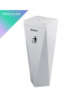 Урна для сміття Rixo Solido WB060W 60 л біла матова з поворотною кришкою