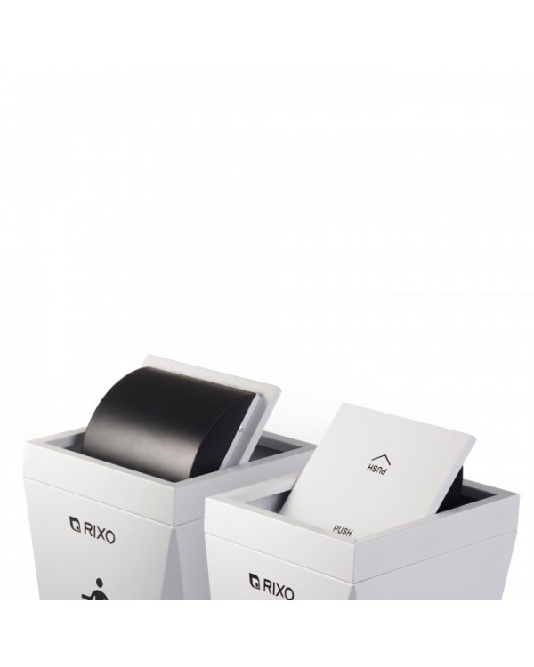 Урна для сміття Rixo Solido WB060W 60 л біла матова з поворотною кришкою Урна для сміття Rixo Solido WB060W 60 л біла матова з поворотною кришкою