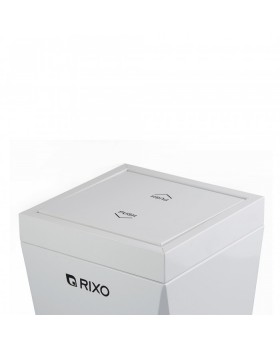 Урна для сміття Rixo Solido WB060W 60 л біла матова з поворотною кришкою-foto4