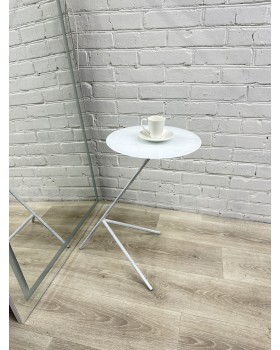 Кофейный столик MR-СМ_loft-21 с круглой стеклянной столешницей для клиентской зоны-foto4