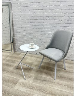 Кавовий столик MR-СМ_loft-21 з круглою скляною стільницею для клієнтської зони-foto7