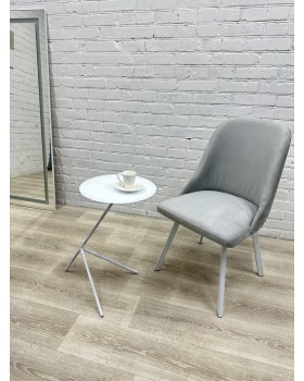 Кофейный столик MR-СМ_loft-21 с круглой стеклянной столешницей для клиентской зоны-foto7