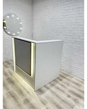 Рецепція для салону краси з LED підсвічуванням РЕС-20 Кутова стійка адміністратора для салонів та офісів-foto3