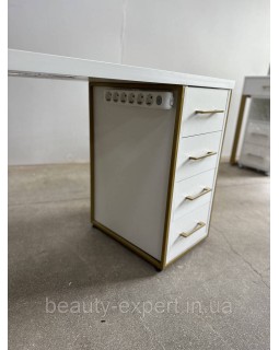 Стол для мастера маникюра с розетками PREMIUM-06в Loft удобный маникюрный столик-foto8