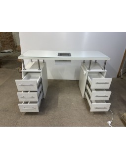 Двухтумбовый маникюрный стол с розетками СМ600-01_MR Стол для маникюра-foto6