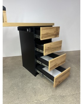 Манікюрний стіл LOFT СМ100-05 стіл з тумбою на 4 ящик + РОЗЕТКИ + підставка манікюрна для рук клієнта-foto7