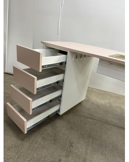 Стол маникюрный Loft СМ100-24 рабочий стол мастера маникюра с тумбой на 4 ящика + врезные РОЗЕТКИ-foto7