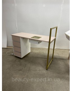 Стол маникюрный Loft СМ100-24 рабочий стол мастера маникюра с тумбой на 4 ящика + врезные РОЗЕТКИ-foto9