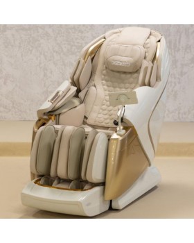 Масажне крісло LX 200 Pro Luxury White 3D/4D з двома каретками - глибокий масаж витяжка хребта та повна релаксація