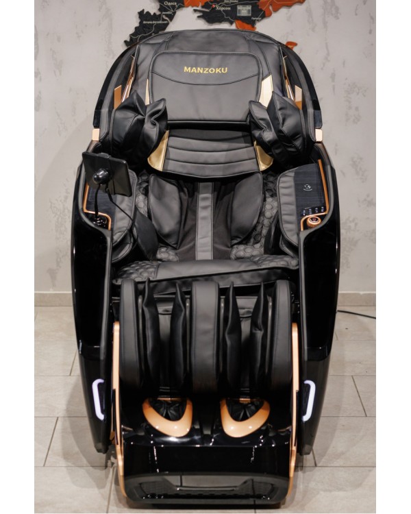 Масажне крісло Manzoku Helios Black з інтелектуальним 4D масажем для всього тіла Масажне крісло Manzoku Helios Black з інтелектуальним 4D масажем для всього тіла