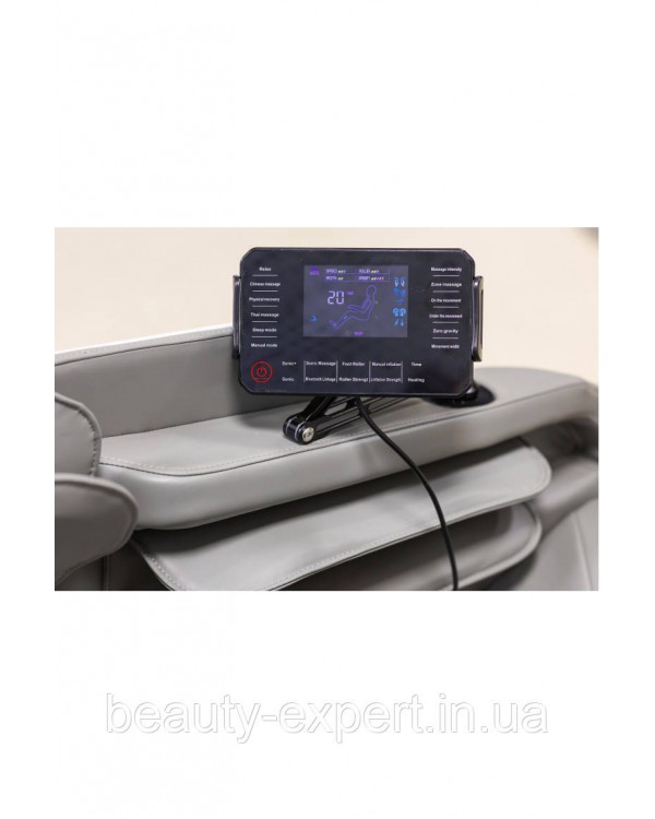 Комфортне масажне крісло Manzoku Taiko Ultrasound White для дому з інфрачервоним прогрівом та релаксом