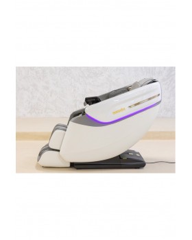 Комфортне масажне крісло Manzoku Taiko Ultrasound White для дому з інфрачервоним прогрівом та релаксом-foto4