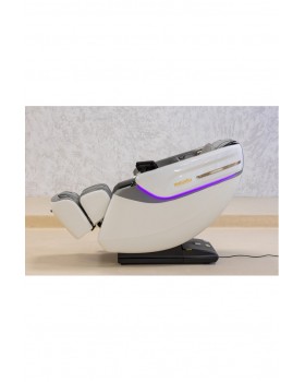 Комфортне масажне крісло Manzoku Taiko Ultrasound White для дому з інфрачервоним прогрівом та релаксом-foto5