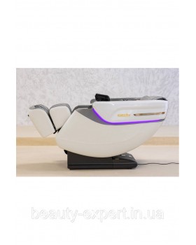 Комфортне масажне крісло Manzoku Taiko Ultrasound White для дому з інфрачервоним прогрівом та релаксом-foto6