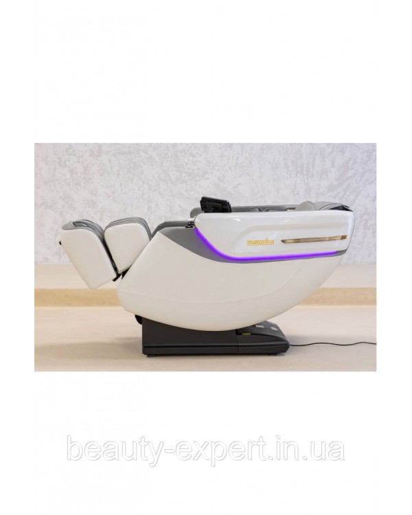 Комфортне масажне крісло Manzoku Taiko Ultrasound White для дому з інфрачервоним прогрівом та релаксом Комфортне масажне крісло Manzoku Taiko Ultrasound White для дому з інфрачервоним прогрівом та релаксом