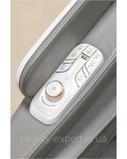 Комфортне масажне крісло Manzoku Taiko Ultrasound White для дому з інфрачервоним прогрівом та релаксом-foto9