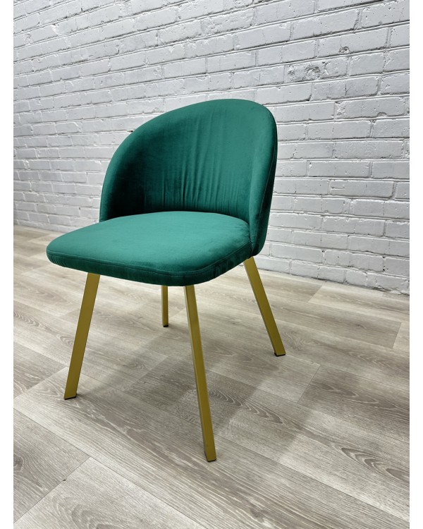 Стильний м'який стільчик Urban Comfort з ніжками Gold Зручне крісло для квартири офісу або кафе КР-02gold_MR