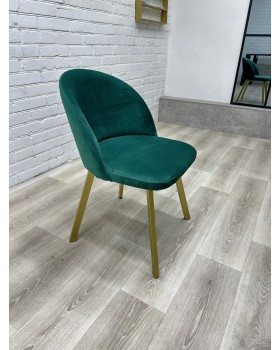 Стильний м'який стільчик Urban Comfort з ніжками Gold Зручне крісло для квартири офісу або кафе КР-02gold_MR-foto7