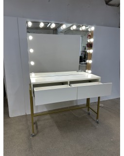 Столик для визажа и макияжа MR_ДЗ-09 с LED-зеркалом и выдвижными ящиками Парикмахерские зеркала-foto5