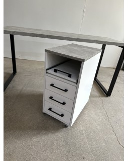 Стол маникюрный двойной loft-17_MR Стол для двух мастеров маникюра с передвижной тумбой-foto5