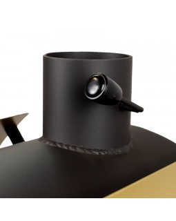 Піч опалювальна дров'яна для дому складу та цеху DS Modern + золотий кожух-foto5