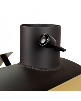 Піч опалювальна дров'яна для дому складу та цеху DS Modern + золотий кожух-foto5