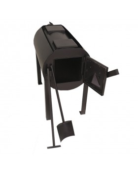 Дров'яна піч опалювальна Екожар Про 150 з з двома варильними поверхнями-foto6