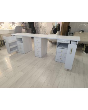 Двойной профессиональный маникюрный стол с розетками BELLA_BR-foto4