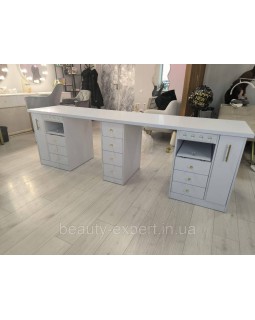 Двойной профессиональный маникюрный стол с розетками BELLA_BR-foto7