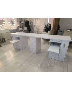 Двойной профессиональный маникюрный стол с розетками BELLA_BR-foto8