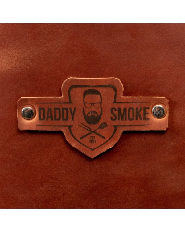 Коричневий фартух Daddy Smoke з натуральної шкіри для приготування страв