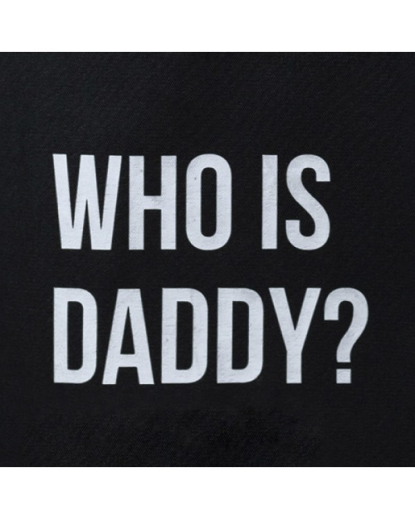 Тканинний чорний фартух DADDY SMOKE для приготування страв та захисту одягу Тканинний чорний фартух DADDY SMOKE для приготування страв та захисту одягу