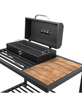 Cтаціонарний мангал-гриль зі столиком BBQ Desk Daddy Smoke на 12 шампурів-foto4