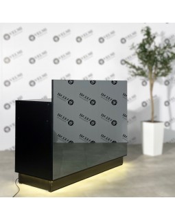 Стіл-рецепція для адміністратора ONYX ресепшн з графітовим дзеркалом та LED-підсвіткою VM433-foto3