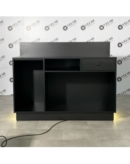 Стіл-рецепція для адміністратора ONYX ресепшн з графітовим дзеркалом та LED-підсвіткою VM433-foto4